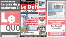 Voici la Une du Defi Quotidien de ce Vendredi 01 Mars 2019