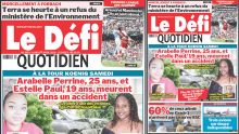 Voici la une du Défi Quotidien de ce Lundi 01 avril 2024
