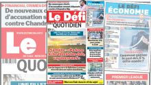 Voici la une du Défi Quotidien de ce Mercredi 03 Mai 2023