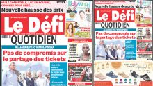 Voici la une du Défi Quotidien de ce Jeudi 04 Avril 2024