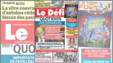 Voici la une du Défi Quotidien de ce vendredi 04 Novembre 2022