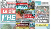 Voici la Une de Le Dimanche/L'Hebdo de ce dimanche 04 Décembre 2022