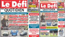 Voici la une du Défi Quotidien de ce Vendredi 05 Septembre 2025