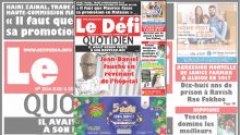 Voici la Une du Defi Quotidien de ce jeudi 05 décembre 2019
