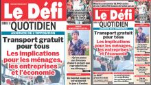 Voici la une du Défi Quotidien de ce Lundi 06 Mai 2024