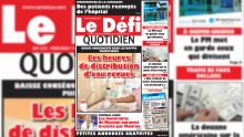 Voici la Une du Defi Quotidien de ce mercredi 07 Novembre 2018