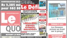 Voici la Une du Defi Quotidien de ce vendredi 07 Decembre 2018