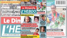 Voici la Une de Le Dimanche/L'Hebdo de ce Dimanche 08 Octobre 2023
