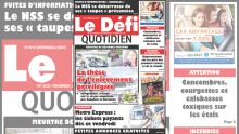 Voici la Une du Défi Quotidien de ce vendredi 10 janvier 2020