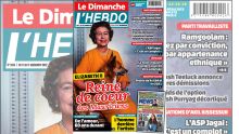 Voici la Une de Le Dimanche/L'Hebdo de ce dimanche 11 Septembre 2022