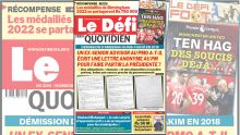 Voici la une du Défi Quotidien de ce vendredi 12 Août 2022