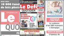 Voici la Une du Defi Quotidien de ce vendredi 13 décembre 2019
