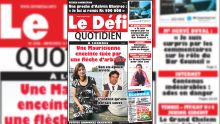 Voici la Une du Defi Quotidien de ce mercredi 14 Novembre 2018