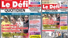 Voici la une du Défi Quotidien de ce Lundi 16 Juin 2025