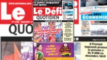 Voici la Une du Defi Quotidien de ce Mercredi 16 octobre 2019