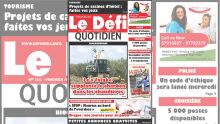 Voici la Une du Défi Quotidien de ce vendredi 19 Octobre 2018