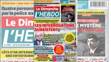 Voici la Une de Le Dimanche/L'Hebdo de ce dimanche 22 Mai 2022