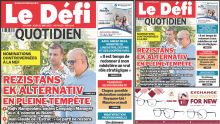 Voici la une du Défi Quotidien de ce Jeudi 22 Mai 2025