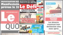 Voici la Une du Defi Quotidien de ce jeudi 22 août 2019
