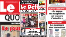 Voici la Une du Defi Quotidien de ce Vendredi 22 novembre 2019