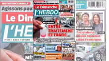 Voici la Une de Le Dimanche/L'Hebdo de ce Dimanche 23 Avril 2023 