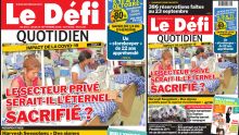 Voici la Une du Défi Quotidien de ce jeudi 24 Septembre 2020