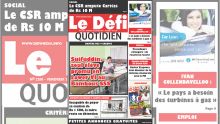 Voici la Une du Defi Quotidien de ce vendredi 25 janvier 2019