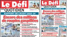 Voici la une du Défi Quotidien de ce Mercredi 26 Mars 2025