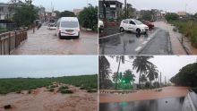 Pluies torrentielles : des torrents d’eau boueuse envahissent des routes à Albion et Gros Cailloux