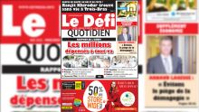Voici la Une du Defi Quotidien de ce mercredi 27 Mars 2019