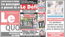 Voici la Une du Defi Quotidien de ce vendredi 27 décembre 2019