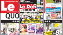 Voici la Une du Defi Quotidien de ce Mercredi 30 octobre 2019