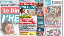 Voici la Une de Le Dimanche/L'Hebdo de ce dimanche 31 Juillet 2022