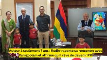 Auteur à seulement 7 ans : Rudhr raconte sa rencontre avec Ramgoolam et affirme qu'il rêve de devenir PM