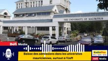 Baisse des admissions dans les universités mauriciennes, surtout à l’UoM