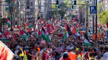 A Bruxelles, mobilisation importante en soutien aux Palestiniens