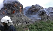 Incendie au centre d'enfouissement de La Chaumière : encore 3 à 4 jours pour venir à bout des flammes