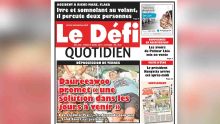 Voici la Une du Defi Quotidien de ce mardi 9 avril 2019
