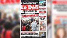 Voici la Une du Defi Quotidien de ce mardi 17 septembre 2019