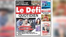 Voici la Une du Defi Quotidien de ce mardi 27 novembre 2018