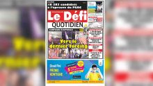 Voici la Une du Defi Quotidien de ce mardi 29 octobre 2019