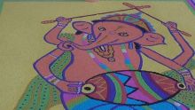 Ganesh Chaturthi : un «rangoli» en l’honneur du dieu à la tête d’éléphant
