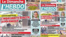 Voici la Une de Le Dimanche/L'Hebdo de ce Dimanche 05 Novembre 2023