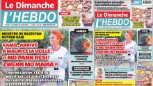 Voici la Une de Le Dimanche/L'Hebdo de ce Dimanche 31 Mars 2024