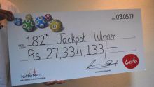 Loto : un entrepreneur de Beau-Bassin remporte Rs 27,3 millions