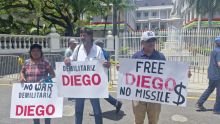 Manifestation pour la démilitarisation de Diego Garcia