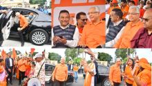 [En images] L'arrivée de Pravind Jugnauth au meeting de l'alliance MSM-ML-LM à Vacoas.