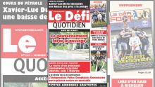 Voici la Une du Defi Quotidien de ce vendredi 01 juin 2018