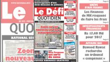 Voici la Une du Defi Quotidien de ce mercredi 09 mai 2018