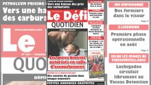Voici la Une du Defi Quotidien de ce vendredi 11 mai 2018